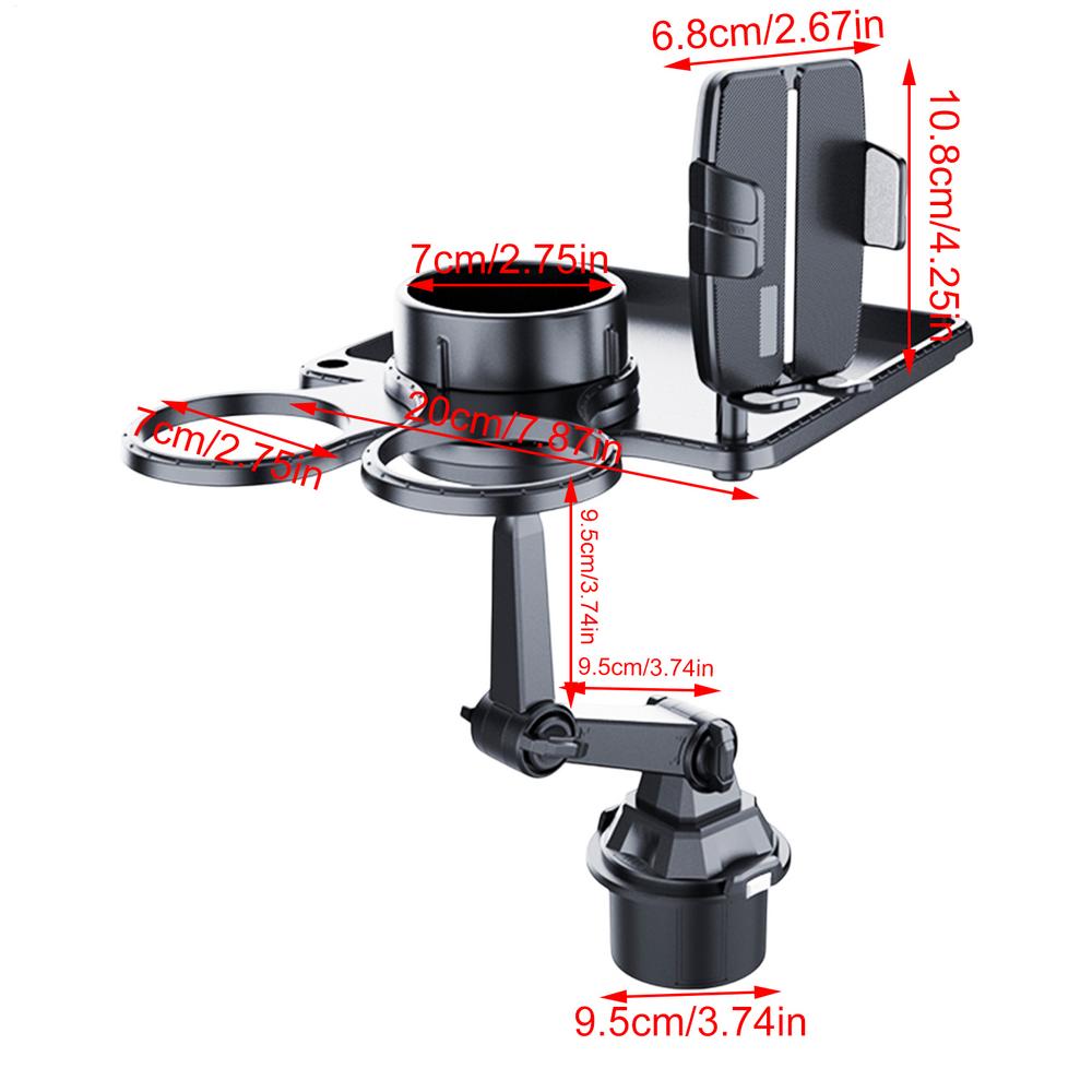 

Cup Holder Expander Tray For Car Car Adapter Cup Holder Tray For Eating Commuting Traveling Vehicle Dining Table Worker Solutio
