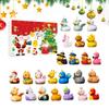 Christmas Duck Ornament Advent 2D Acrylic Holiday Decorations 24 Days Duck Charm Countdown Advent For Home Car Rearview Mirror