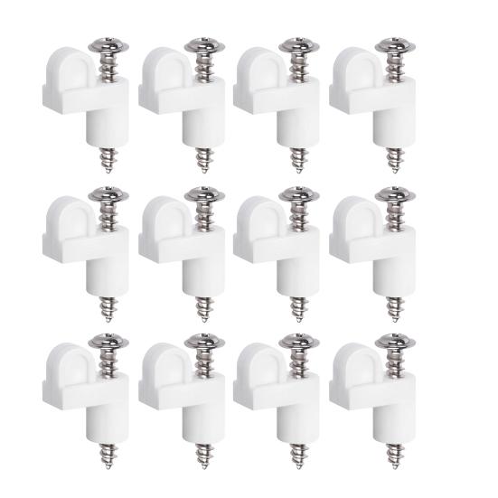 12/24/48Pcs Window Screen Clip with Screws Fastens Winter Window Screens Storm Windows Storm Panels Screen Door Offset Window Clips