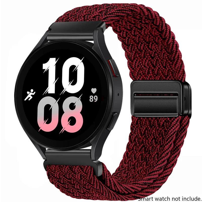 22mm 20mm Nylon Buckle Strap for Huawei Watch GT5 4 3 2 46mm/4Pro 3Pro Bracelet for Samsung Watch7/6/5/4/Classic Adjustable Belt