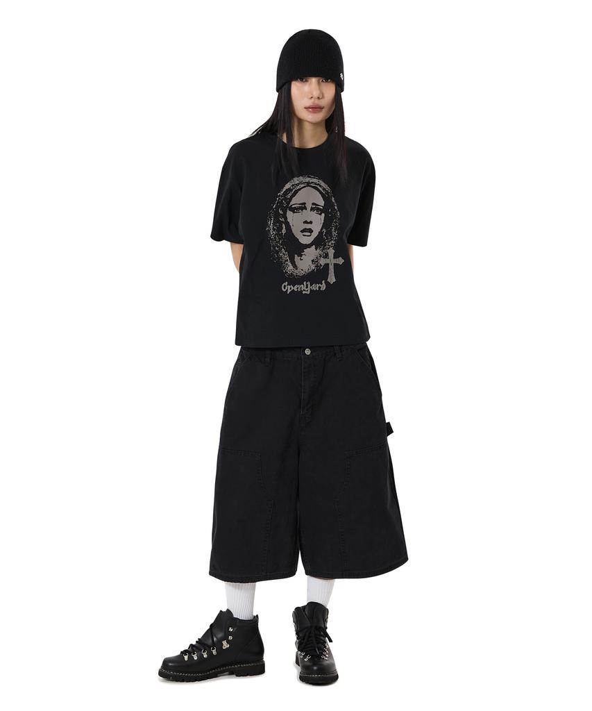 Opeunyadeu(Owai) Tears Of Divine Crop Tee - Black