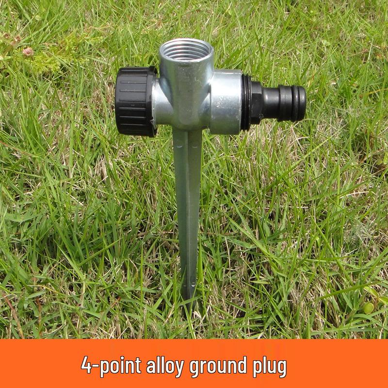 4-Point Internal Thread Plastic Sprinkler Nozzle Ground Plug for Gardening