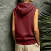 Women's Casual Hooded Zip Up Sleeveless Vest Top for Everyday Wear