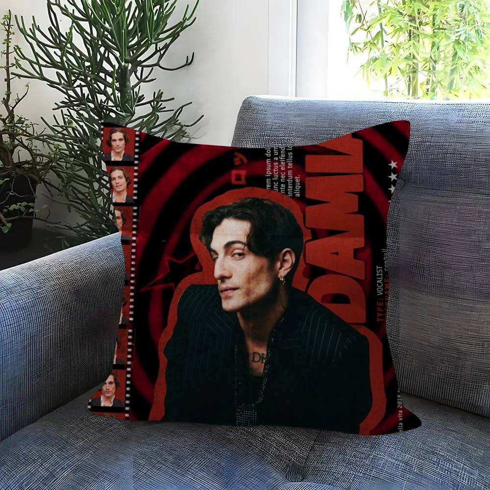 Rock Singer D-Damiano David Personalized Picture Text Home Decorative Pillows Household Gifts 45X45Cm