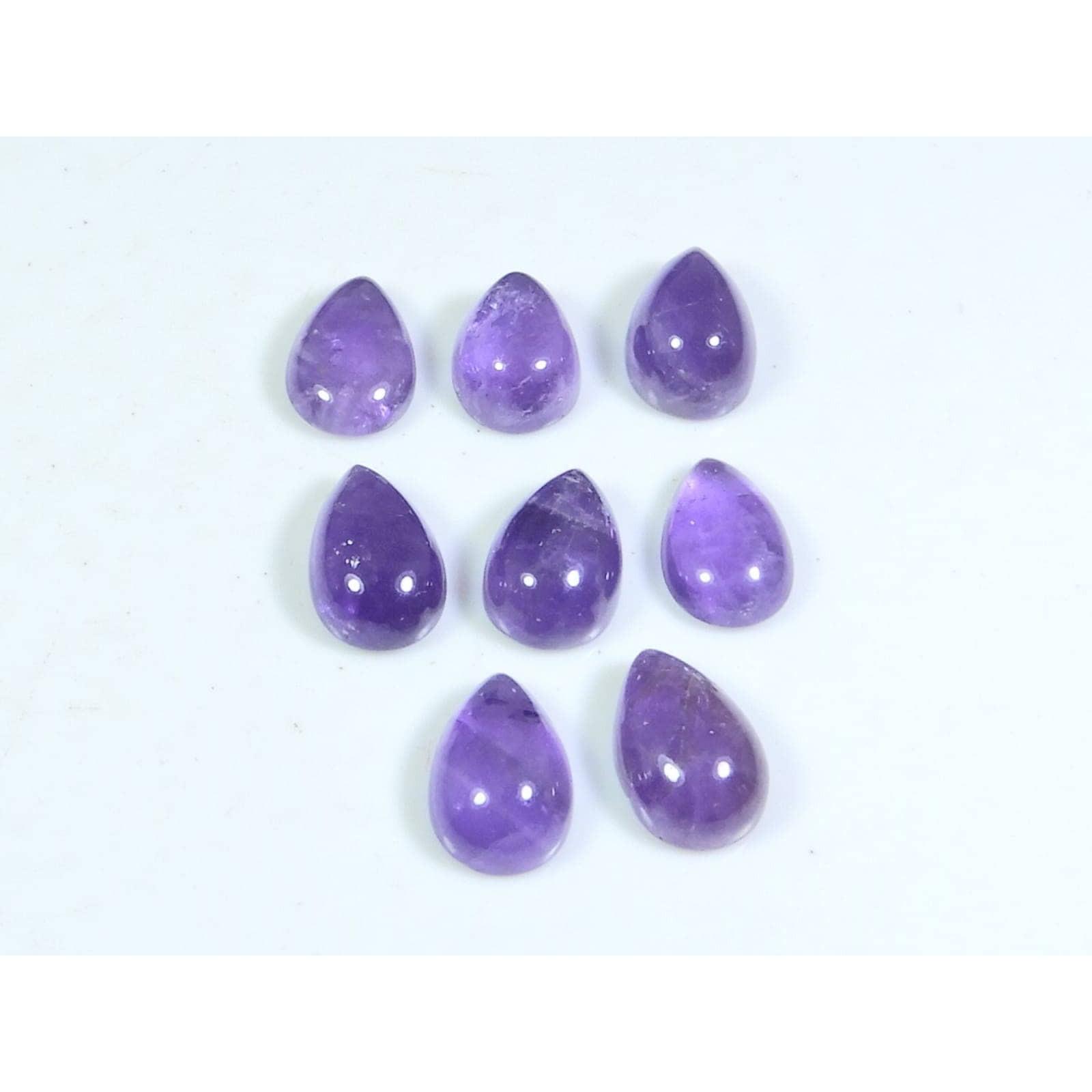 

Кольцо из натурального аметиста 8X12 мм, размер, кабошон-груша, рассыпной драгоценный камень, 8 шт./лот, 25 карат, A-420