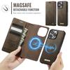 For iPhone 14 Pro Max Case CASEME C49 Compatible with MagSafe RFID Blocking Detachable Wallet Leather Phone Cover