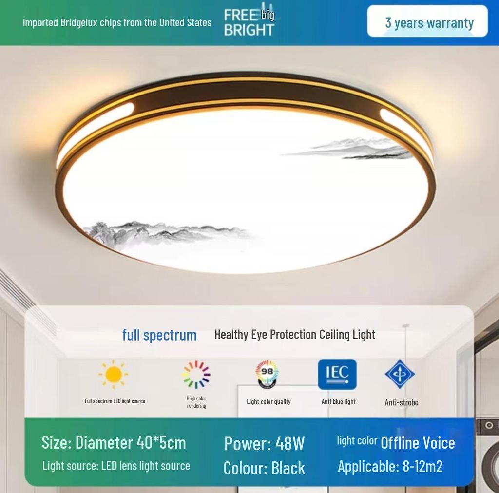 2025 LED Ceiling Light: Bright Core Design for Living, Bedroom, Study, and Dining Rooms, Wrought Iron Fixture