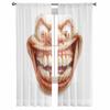Ein komisches und humorvolles Lächeln auf dem Gesicht Transparente Vorhänge Moderner Gaze-Vorhang für Wohnzimmer Schlafzimmer Voile-Garnvorhänge