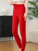 Women's Cashmere High-Waisted Slim-Fit Leggings - Chic and Thick for Autumn/Winter, Wearable Outside for Warmth.