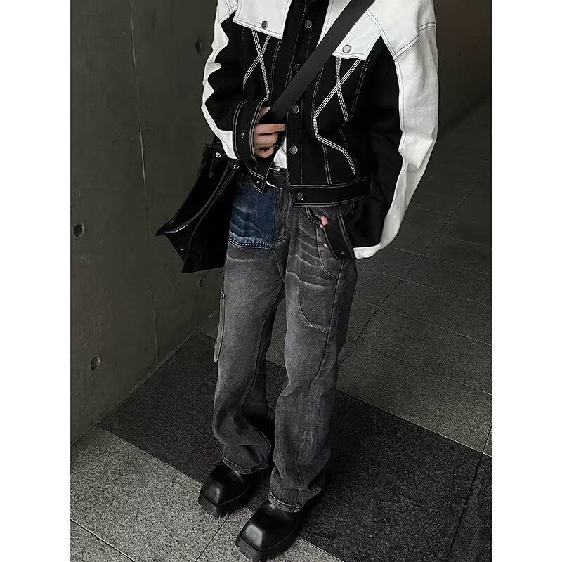 Minimalist Men'S Versatile Youth Fashion Jeans, New Loose Straight Leg Summer Pants, Men'S Temperament Trend