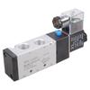 24V Electric Control Air Gas Magnetic Valves Replacement 5 Way 2 Position Control Air Solenoid Valves Alumium Alloys Body