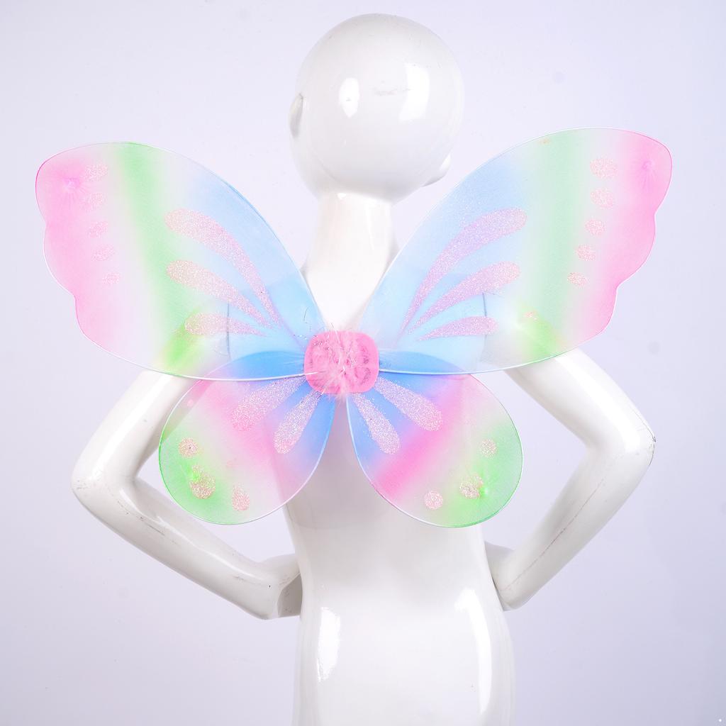 Girls Sparkling Fairy Angel Sheer Wings for Kids Photography Masquerade Halloween Christmas Party Cosplay Costume