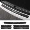 2026 Hot Car Sticker 1/4/5Pcs Car Door Sill Scuff Plate Decor Carbon Fiber Stickers For Peugeot 206 307 308 3008 207 208 407 408