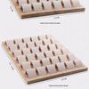 Bamboo & Wood 36-Slot Movable Earring and Stud Display Tray; Jewelry Accessories Shelf