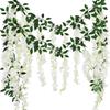 Single Branch Wisteria Wreath 1 Strip/15 Flowers Vine Plants Strips  For Wedding Arches
