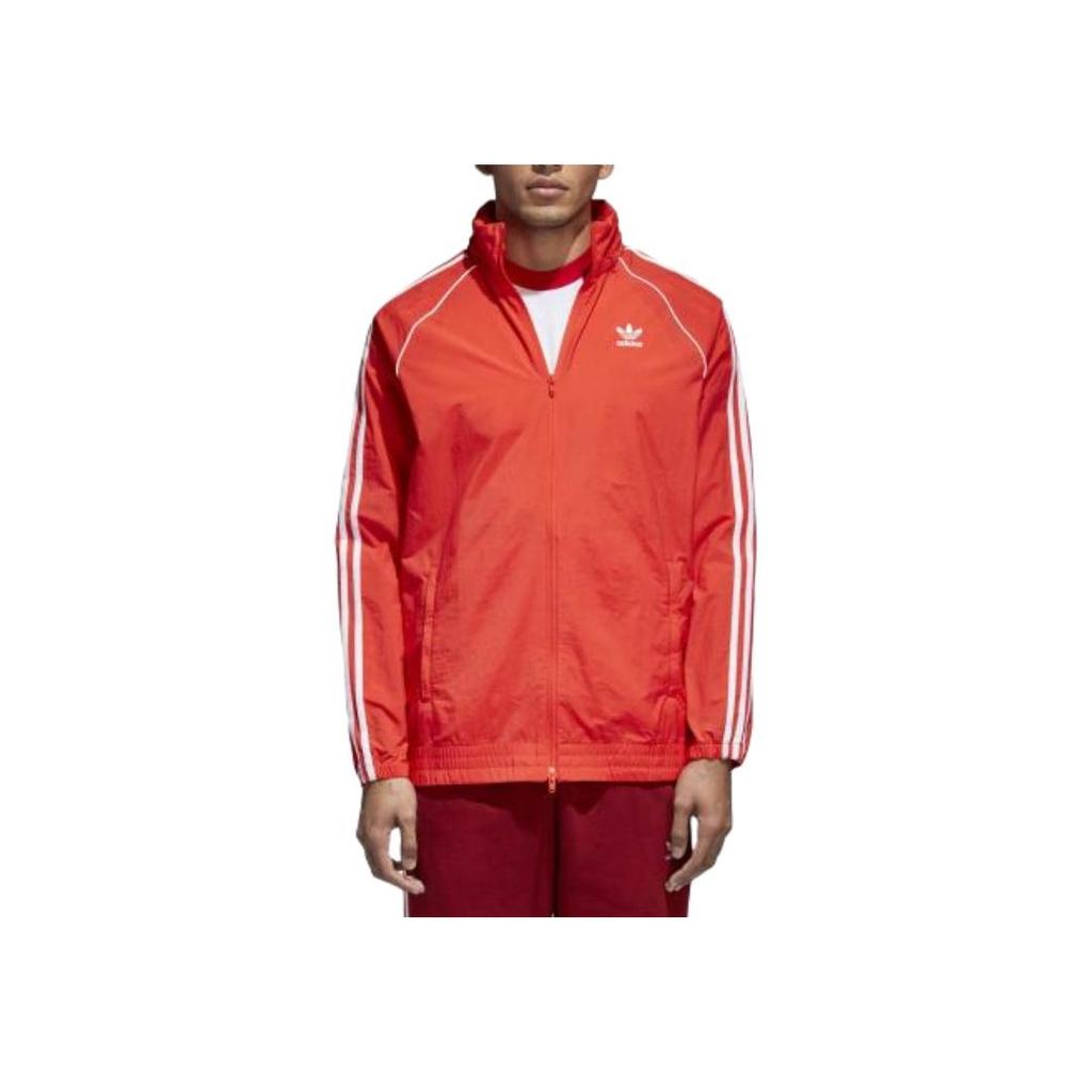 Adidas Pánská sportovní bunda s logem Originals Trefoil Červená CW1310