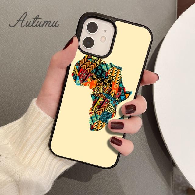 AFRICA MAP Phone Case for iPhone 11 12 13 14 Pro Max Mini X XR XS SE 2020 5 6S 7 8 Plus Samsung Galaxy S21 S22 Cover Shell