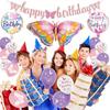 Butterfly Birthday Party Decorations Supplies, Pink & Purple Butterfly Birthday Decorations Include Paper Fans Foil Balloons Happy Birthday Banner
