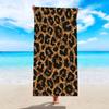 1pc Striped Ocean Element Printed Ultra-fine Fiber Beach Towel, Beach Swimming Quick Drying Absorbent Beach Towel