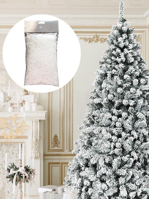 50g Christmas Fake Snow Decor Christmas Artificial Dry Snow Powder Christmas Party Decoration Fluffy Fake Snowflakes Decor Props