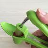 Manual Cherry Olive Pitter Single Hole Design ABS+Stainless Steel Handle Green 20.5x3.8x13cm