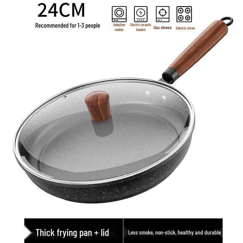 Yicang 24cm Maifan Stone Non-Stick Frying Pan with Lid
