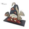 Stable Vertical Paper Towel Stand Thanksgiving Solid Wood Napkin Holder, Fall Harvest Gnome Scarecrow Turkey Tissue Autumn Kitchen Countertop