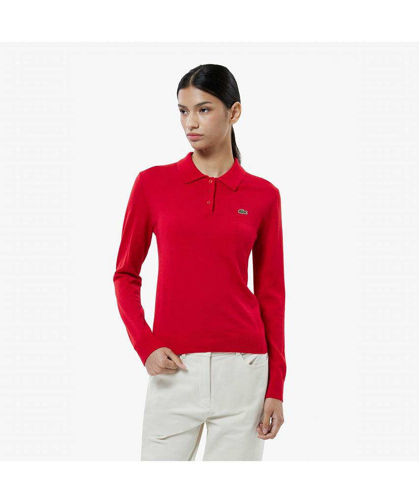 LACOSTE Women'S Basic Long Sleeve Sweater Polo Af793E-55N 240