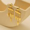 Tassel Chic Asymmetric Earrings For Women Gold Geometric Design Material Alloy