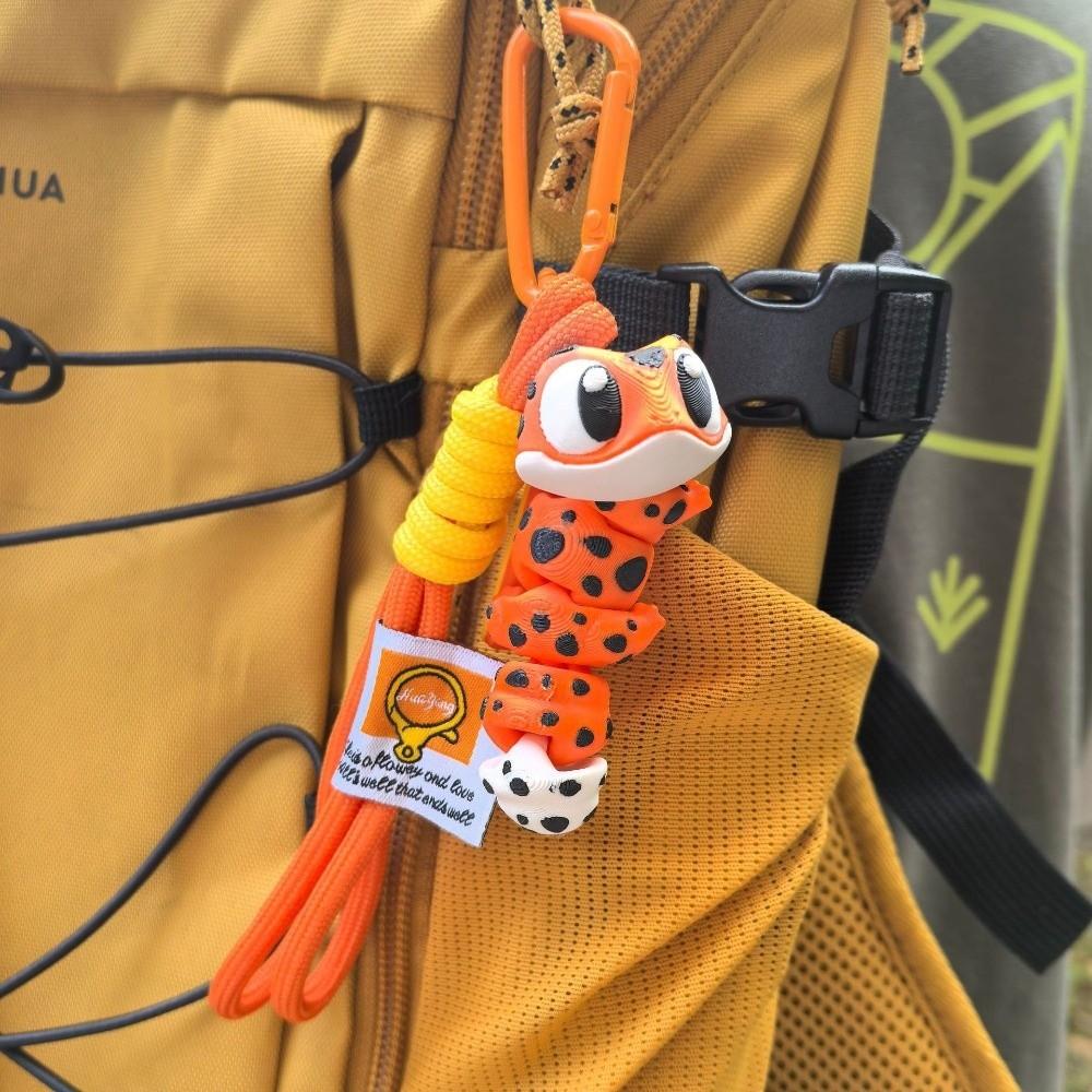 3D Printed Leopard Gecko Keychain Big Eyed Reptile Keychain Toy  Backpack Decoration