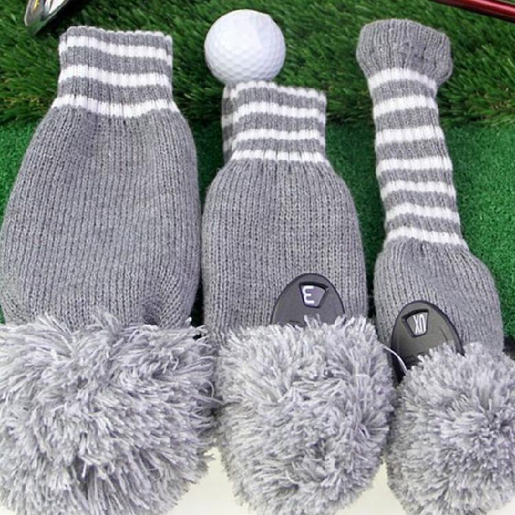 3pcs Protective Golf Club Headcover Soft Durability Universals Golf Club Cover for Drivers Soft Inner Lining