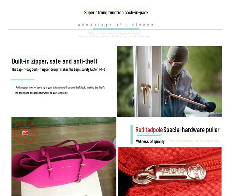 Waterproof Double-Layer Oxford Cloth Large Capacity Makeup Bag with Inner Storage