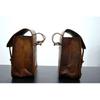 Motorcycle Goat Leather Panniers Handmade Pouch Side Real Saddlebag Bag Brown