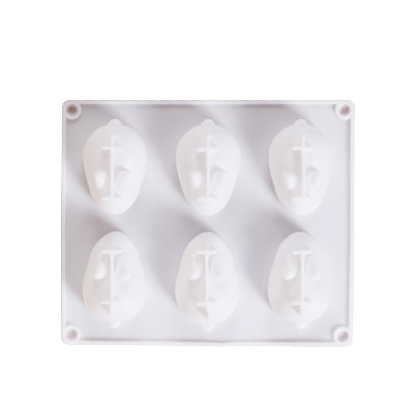 6-Cavity Little Rabbit Silicone Mold for Halloween Chocolate and Cake Baking