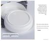 Korean Style White Bone China Vertical Stripe Dish - Shallow & Deep Options