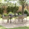 VidaXL 5-Piece Garden Dining Set with Beige Cushions In Poly Rattan 3380766