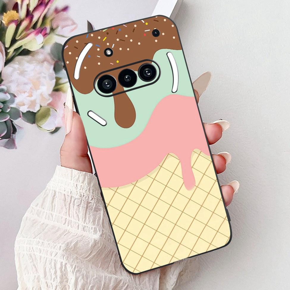 Téléphone pour rien (3a) A059 Coque Pour Nothing Phone 3a Étui Silicone Mode Luxe Fleurs Chat Mignon Drôle Peint Pare-chocs Souple