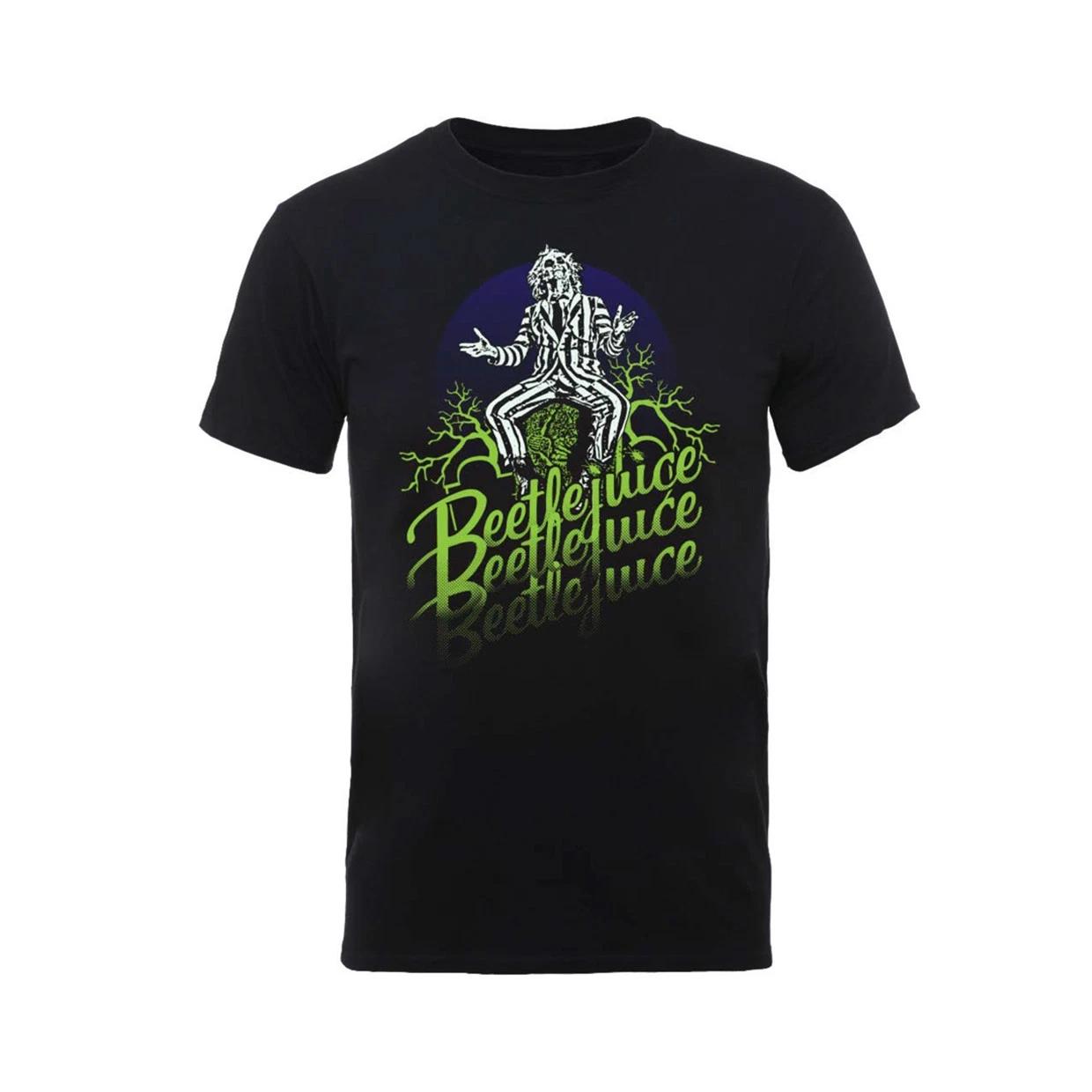 Beetlejuice Michael Keaton Green Logo Official Tee T-Shirt Mens 2XL