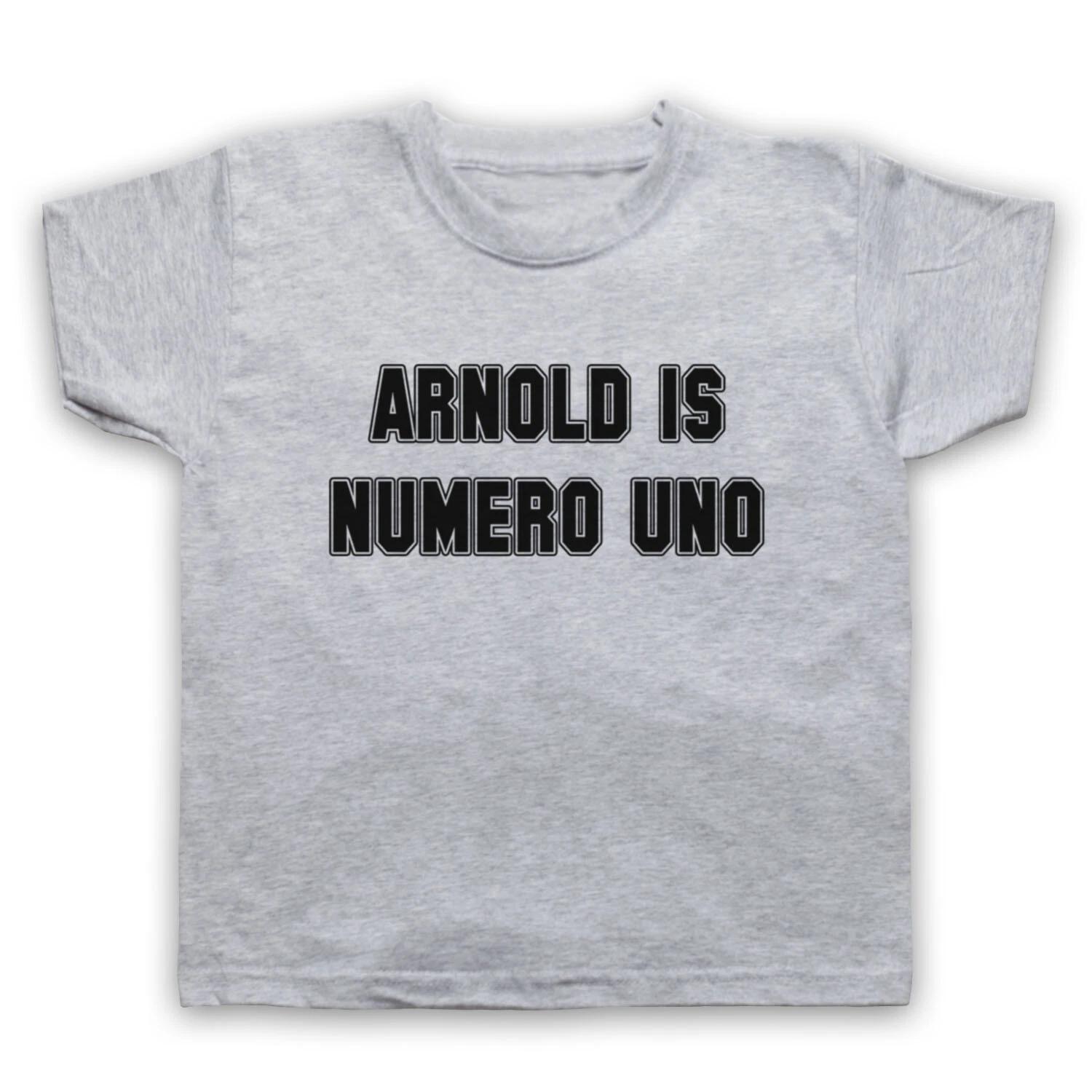 ARNOLD IS NUMERO UNO PUMPING IRON UNOFFICIAL GYM SLOGAN KIDS CHILDS T-shirt 150