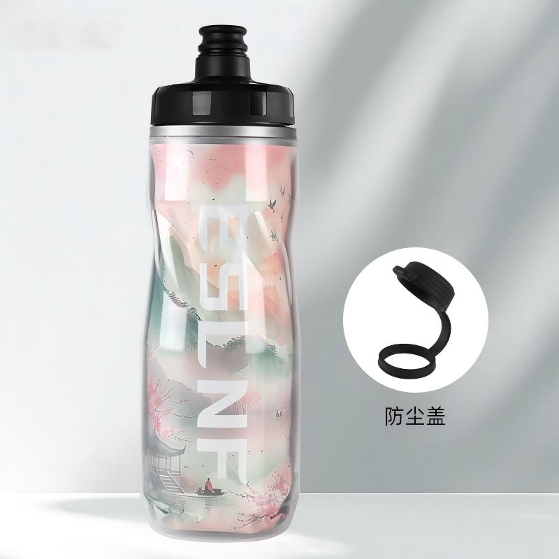 610ML Chinese Style Insulated Bicycle Water Bottle Hot Cold Retention Leakproof Cup for Mountain Road Bike Outdoor Cycling Gear 1