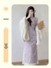 2025 New Autumn Purple Qipao with Inverted Sleeves – Gentle and Brightening for Young Women