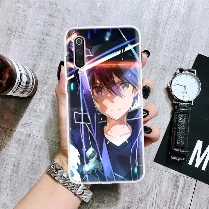 Sword Art Online Kirito Asuna Phone Case For Xiaomi Redmi Note 15 14 13 12S 12 Pro Plus 11S 11E 11 11T 10S 10 Art Soft Pattern C