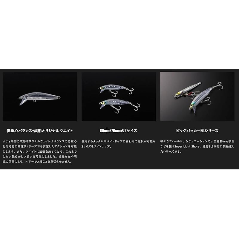 JACKALL Big Backer Fit Minnow 60 Pink Back Sardine