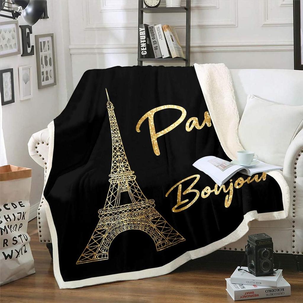 Red Rose Blanket Soft Fleece Throw Black Background Romantic Design Home Decor Gift for Her