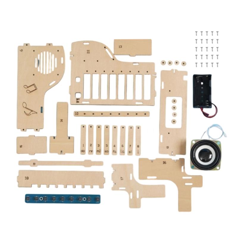 

Educational Wooden Piano Building Set Hands On Electronic Piano Model Set For Kids Teens Science Experiment Activity 1