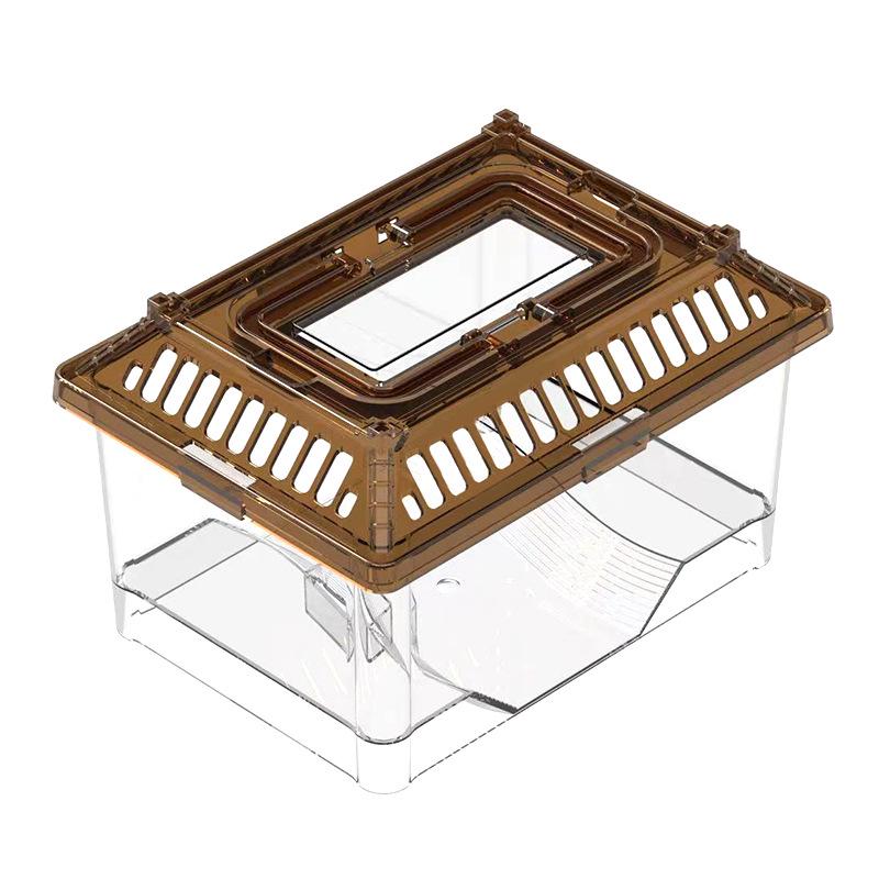 Medium Transparent Turtle and Goldfish Tank with Sealed Lid for Livestock