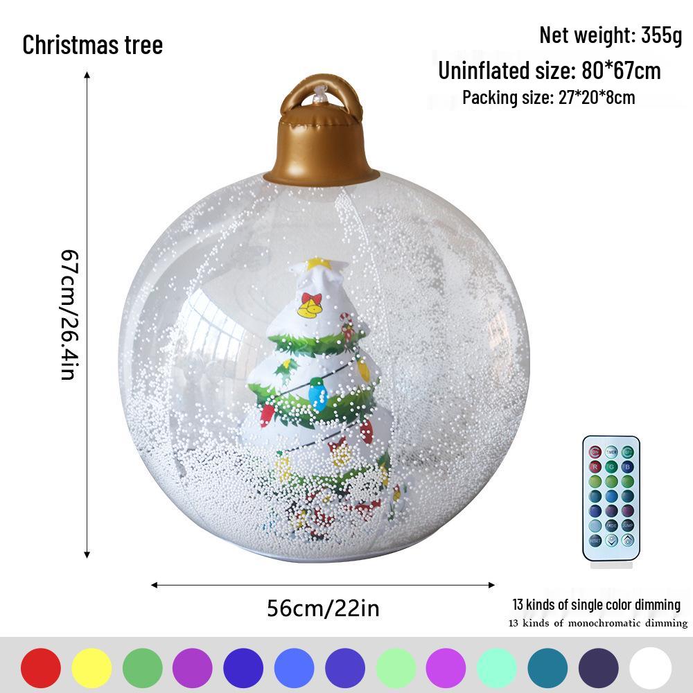"Remote-Control Inflatable Christmas Lantern Ball for Outdoor Decoration"