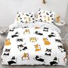 Shiba Inu Dog Bedding Set Animal Dogs Duvet Cover Double King Twin Single Bed Sets For Kids Boys Decor Home Custom Bed Linen
