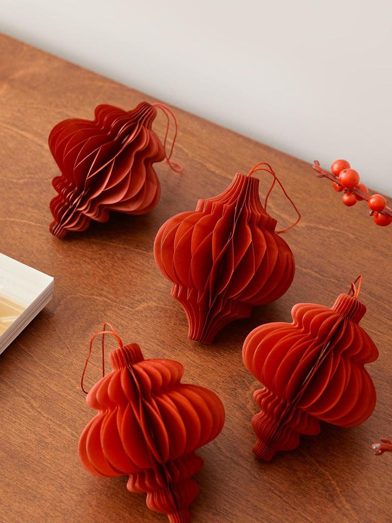 7-Head Persimmon Branch Ikebana Ornament: Artificial Ruyi Persimmon for Living Room or Dried Flower Display