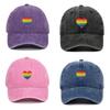 Rainbow Embroidered Baseball Cap with Custom Logo